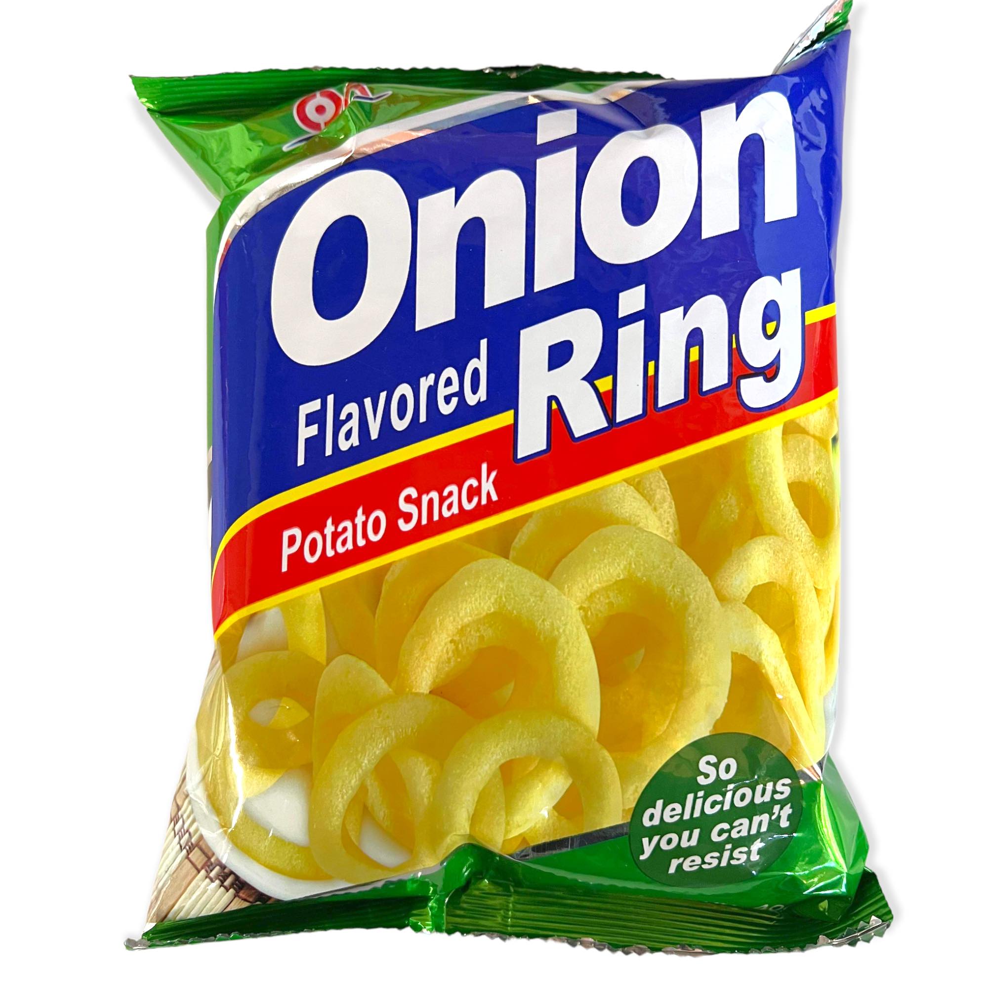 OK - Onion Flavored Rings - Potato Snack - 40 G