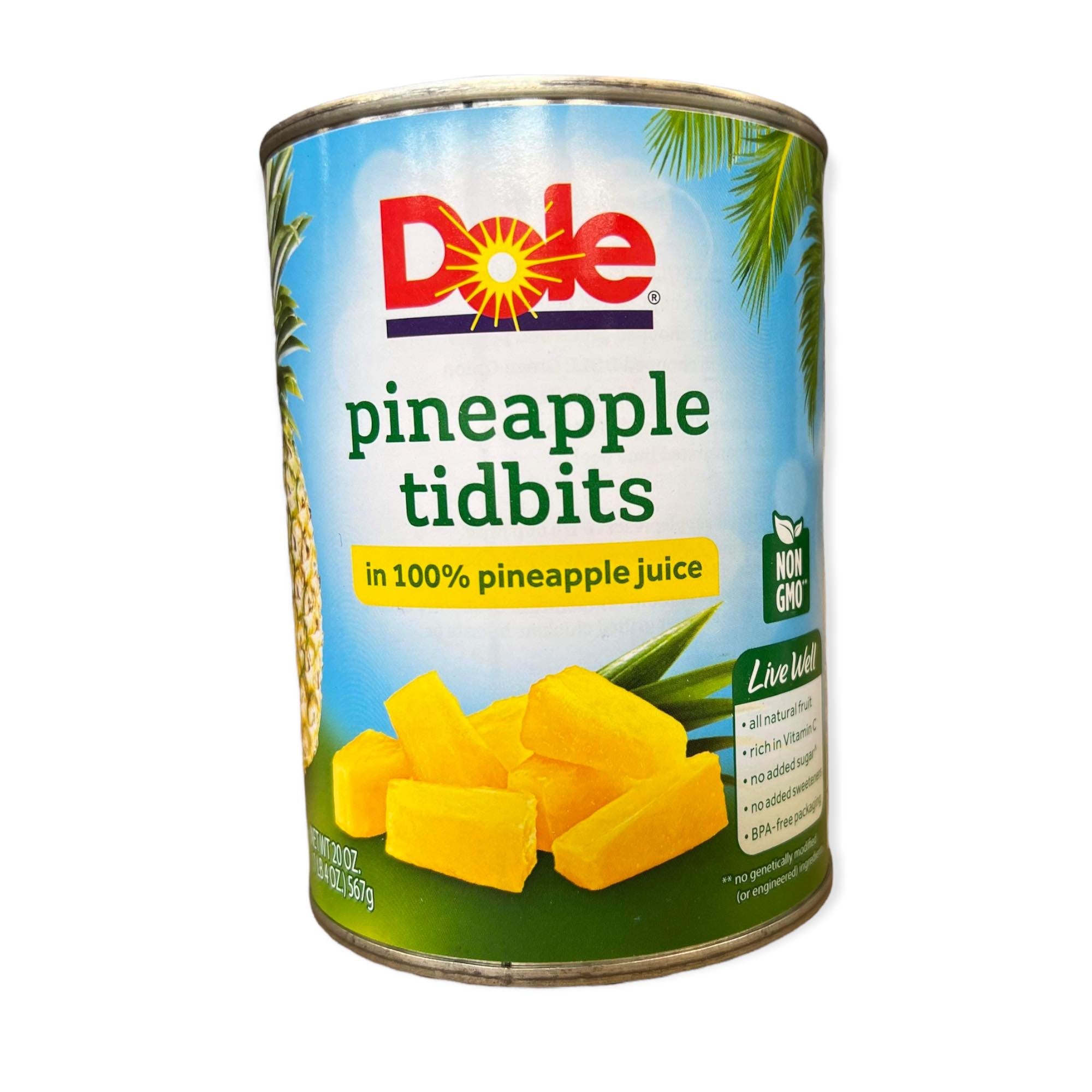 Dole - Pineapple Tidbits in Juice - 20oz