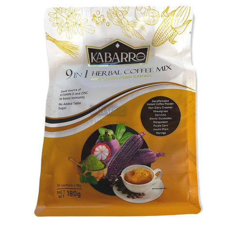 Kabarro - 9 in 1 Herbal Coffee Mix - 10 Sachet - 180 G