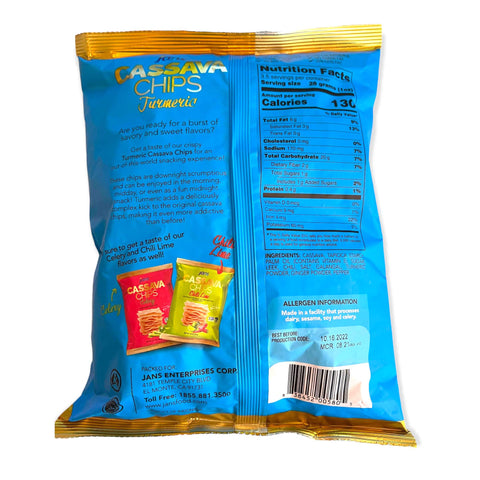 Jans - Cassava Chips - Turmeric - 100 G