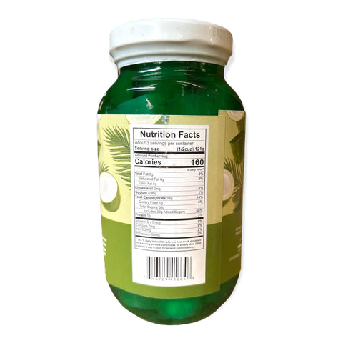 Mara Clara - Nata de Coco Green - Sweet Coconut Gel in Syrup (GREEN) - 12 OZ