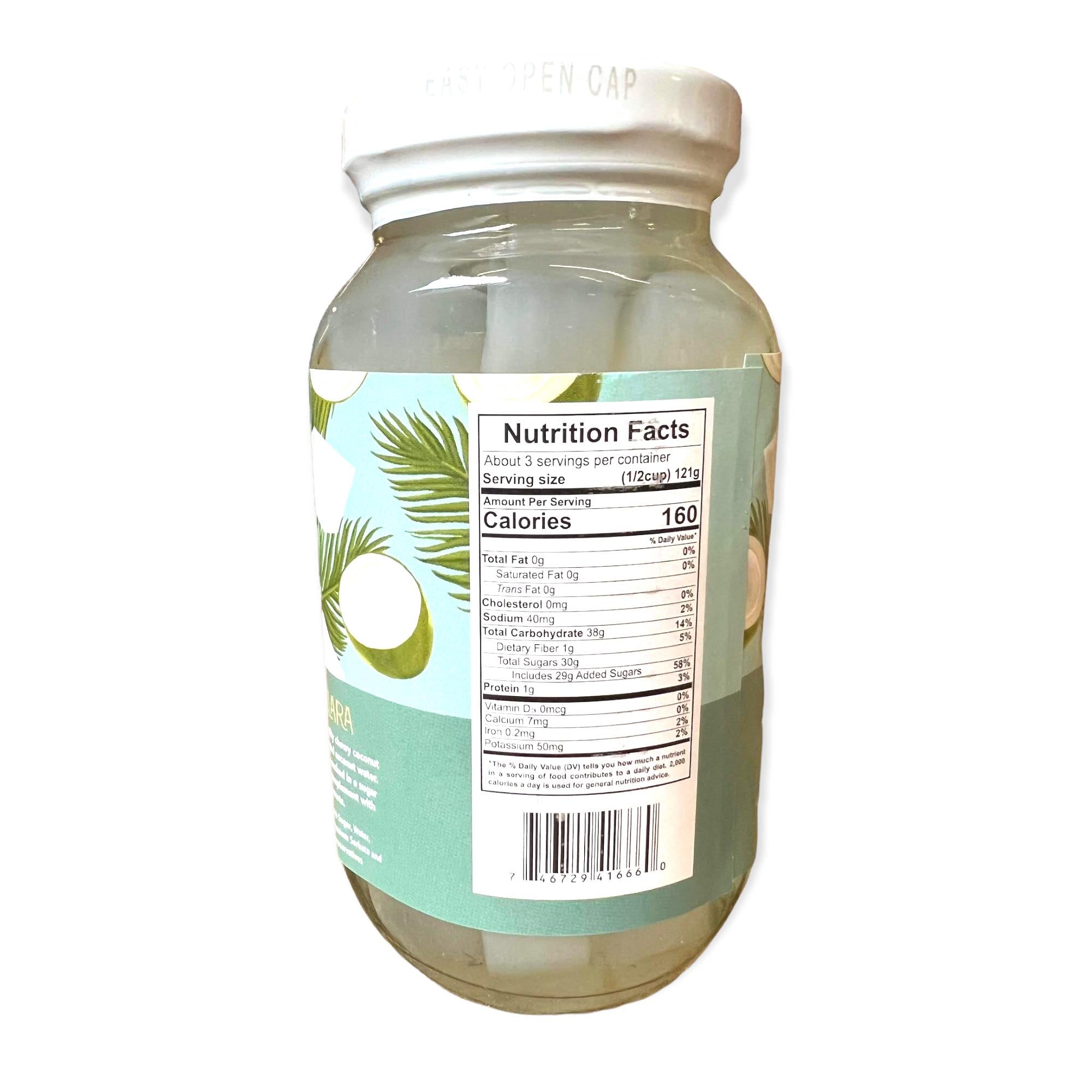 Mara Clara - White Nata De Coco - Sweet Coconut Gel in Syrup - 12 OZ