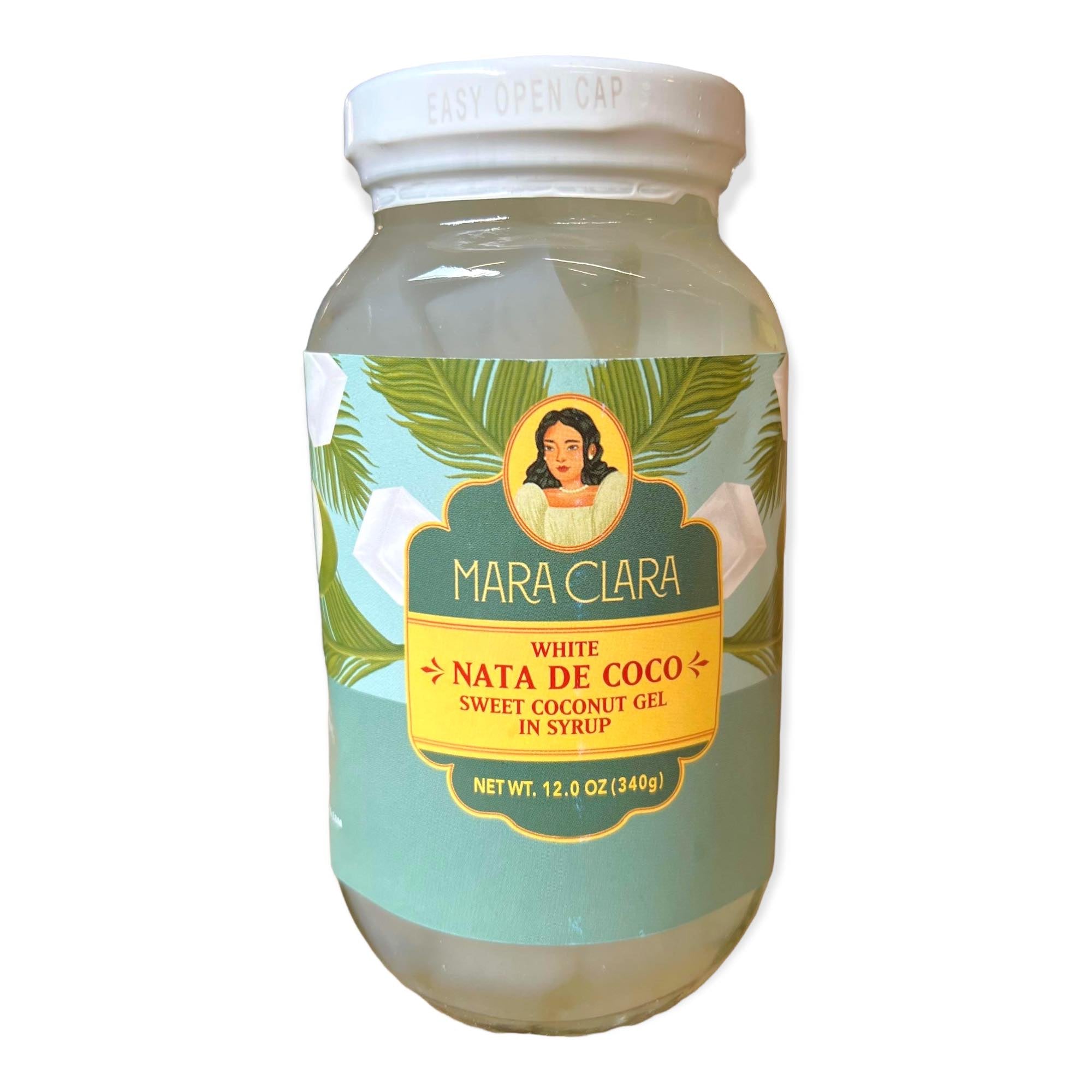Mara Clara - White Nata De Coco - Sweet Coconut Gel in Syrup - 12 OZ