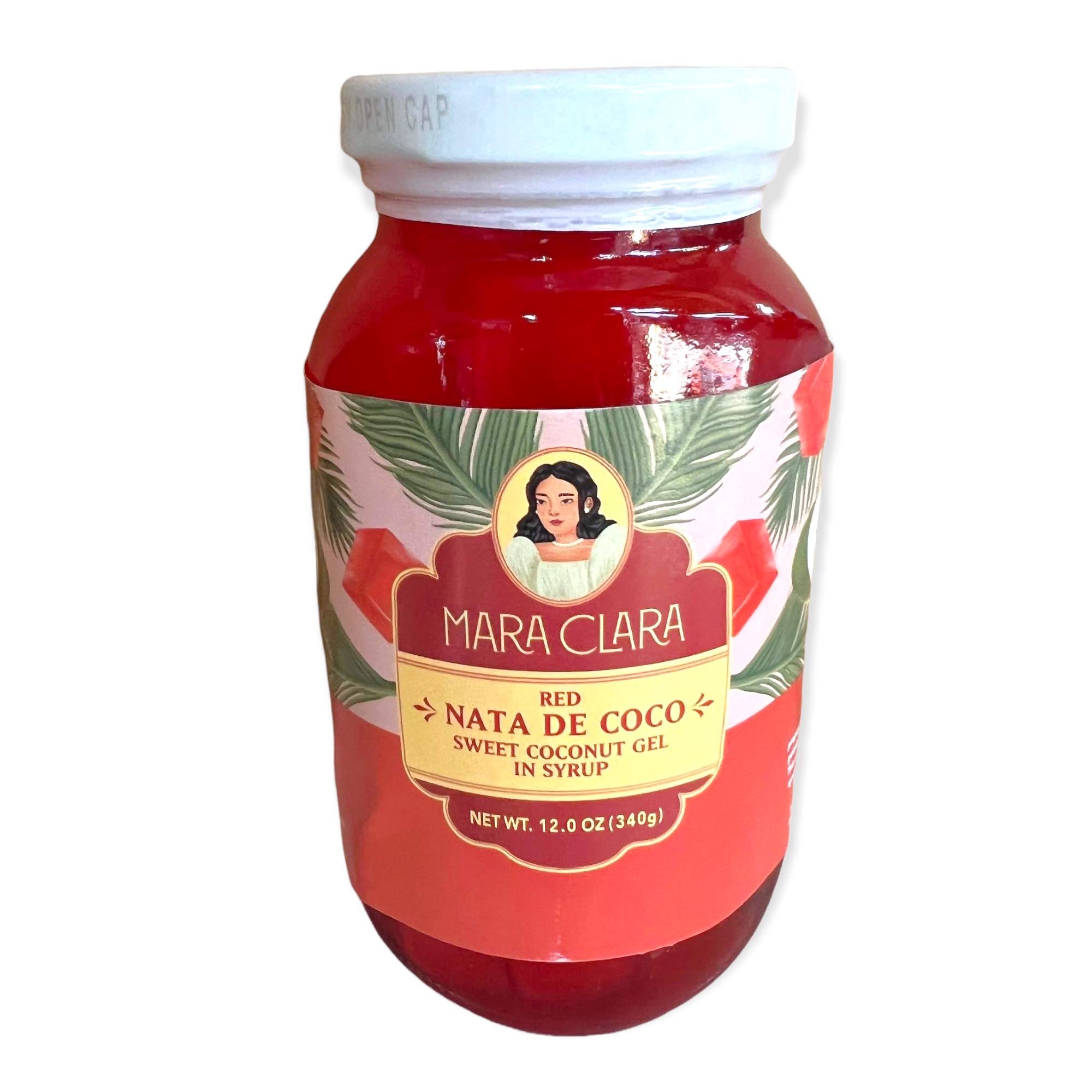 Mara Clara - Nata de Coco Red - Sweet Coconut Gel in Syrup - 12 OZ