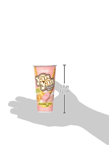 Meiji Yan Yan Cracker Sticks with Strawberry Cream Dip Cup - 2 OZ