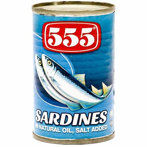 555 Sardines in Natural Oil - Salt Added