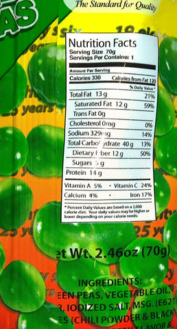 W.L. Foods - Muncher Green Peas - Original Flavor