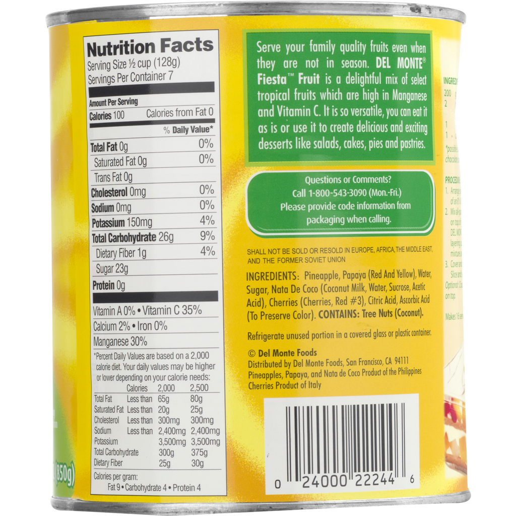 Del Monte - Fiesta Fruit Cocktail Heavy Syrup - 30 OZ