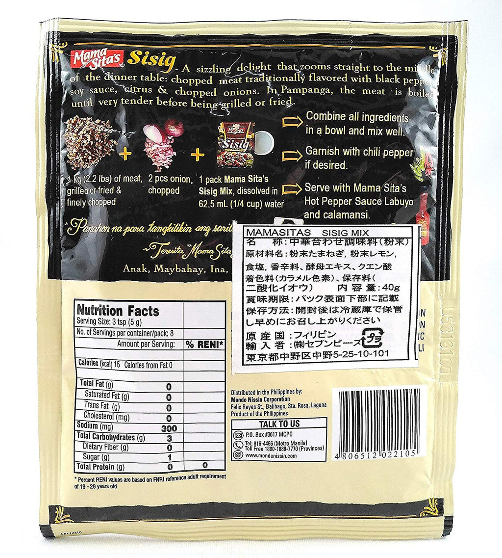 Mama Sitas - Capampangan Sisig Citrus Pepper Spice Mix - 40 G