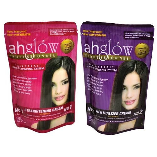 Ahglow - Hair Rebonding Set - Straightening and Neutralizing Cream Set - 330 G