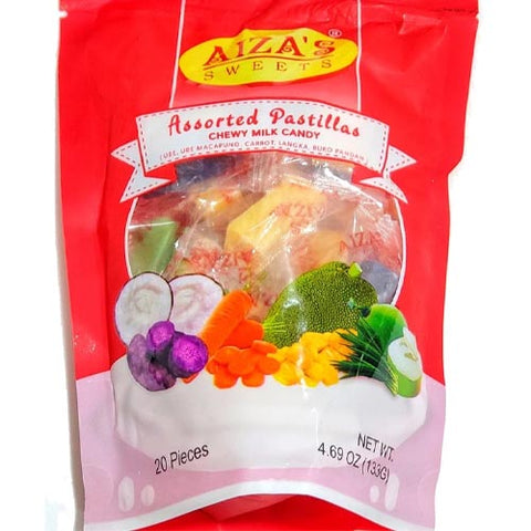 Aiza's Sweets - Assorted Pastillas - Chewy Milk Candy - UBE, UBE Macapuno, Carrot, Langka, Buko Pandan - 20 Pieces - 133 G