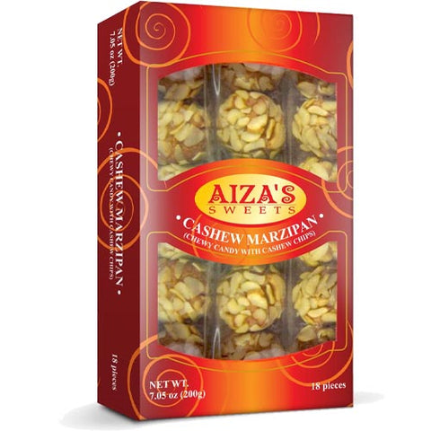 Aiza's Sweets - Cashew Marzipan - Chewy Candy with Cashew Chips - 18 Pieces - 200 G