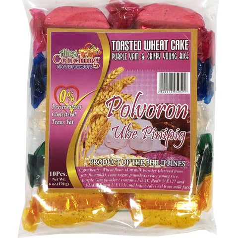 Aling Conching - Polvoron UBE Pinipig - Toasted Wheat Cake -Purple Yam ...