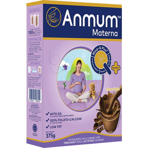 Anmum Materna - Chocolate Flavor - Powdered Milk Drink For Pregnant and Lactating Women - 375 G
