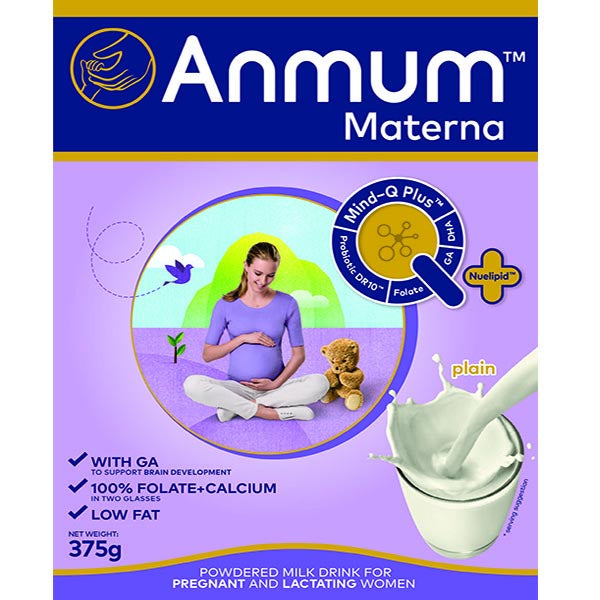 Anmum Materna - Plain Flavor - Powdered Milk Drink For Pregnant and Lactating Women - 375 G
