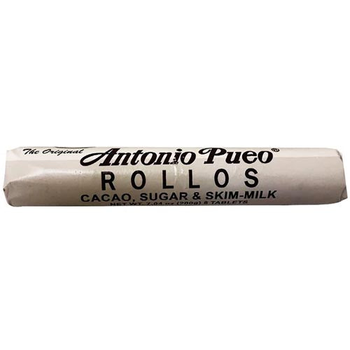 Antonio Pueo - Rollos - Cacao, Sugar, & Skim Milk - 8 Tablets - Silver / White - Premium Ingredient - 200 G