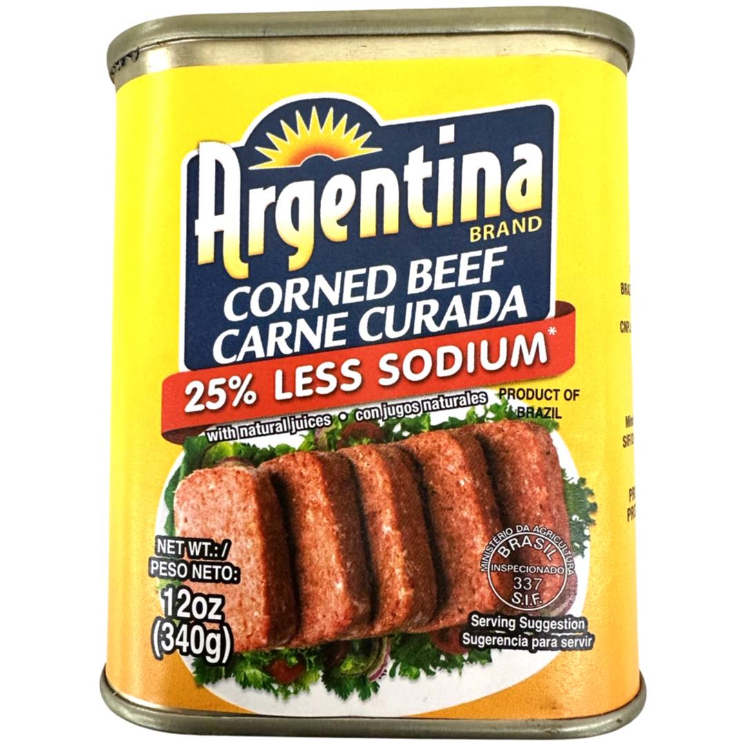 Argentina - Corned Beef with Natural Juices - Carne Curada - 25% Less Sodium - 12 OZ