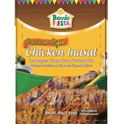 Barrio Fiesta - Chicken Inasal - Bacolod Style - Lemongrass Chicken Spice Marinade Mix - 40 G