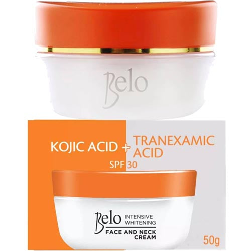 Belo Essentinals - Face and Neck Cream - Kojic Acid + Tranexamic- 50 G