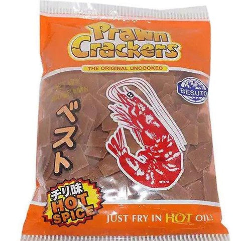 Besuto - HOT SPICE - Prawn Crackers Flavored Chips - The Original - Uncooked - Besuto - Just Fry in Hot Oil - 250 G