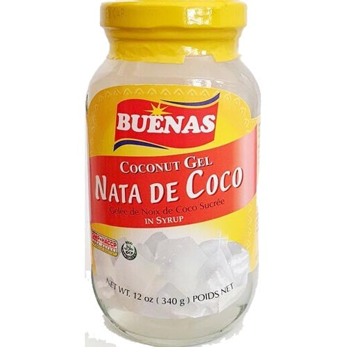 Buenas - Nata De Coco - Coconut Gel in Syrup White - 12 OZ