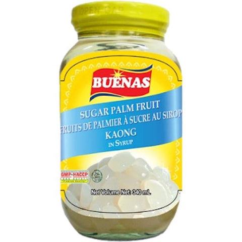 Buenas - Sugar Palm Fruit - Kaong in Syrup (WHITE) - 12 OZ