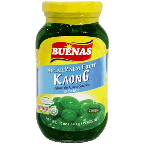 Buenas - Sugar Palm Fruit in Syrup - Kaong - Green - 12 OZ