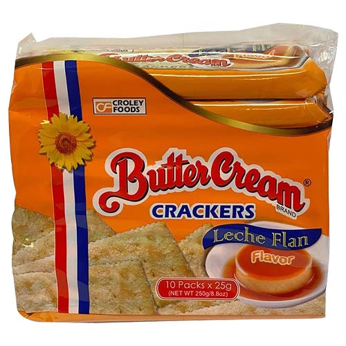 Butter Cream - Leche Flan Flavored Crackers - 10 Pack - 25 G - 8.8 OZ