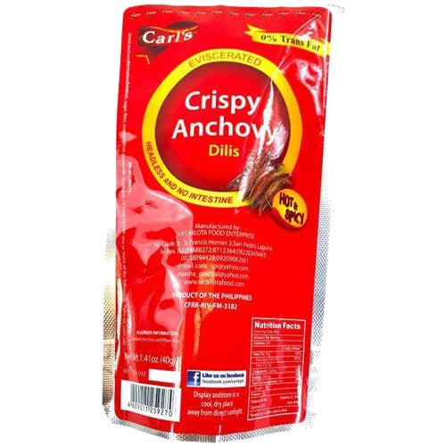 Carl's - Crispy Anchovies - Dilis - Hot & Spicy - 40 G