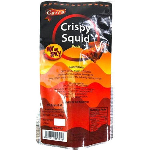 Carl's - Crispy Squid - Pusit - Hot and Spicy - 40 G