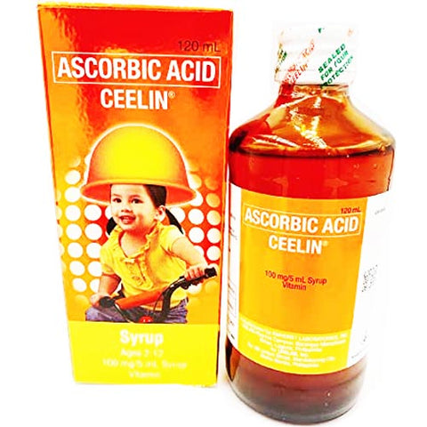 Ceelin Ascorbic Acid 120ml - ORANGE FLAVOR