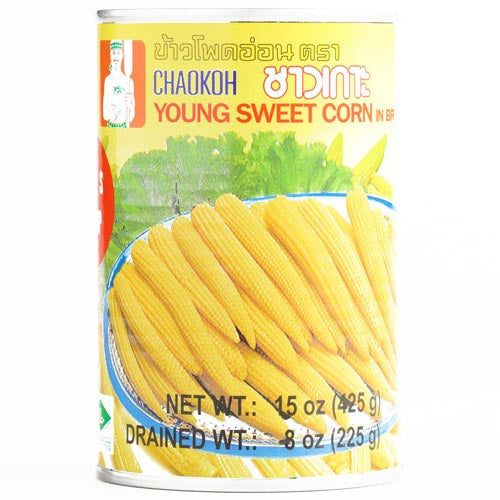 Chaokoh - Whole Young Sweet Corn in Brine - 15 OZ