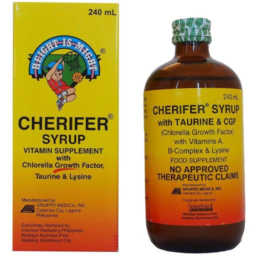 Cherifer Syrup - Vitamin Supplement with Chlorella Growth Factor, Taurine, & Lysine