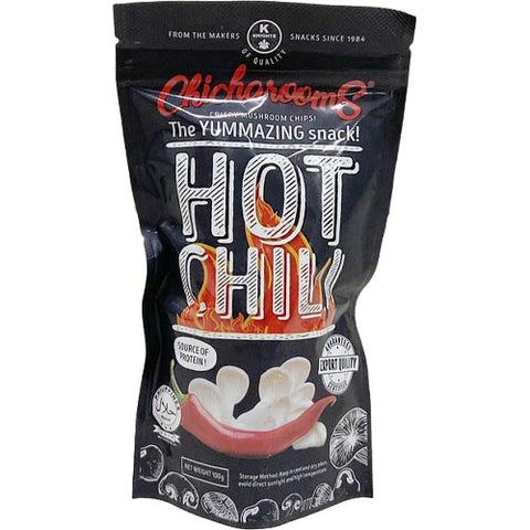 Chicharooms - Crispy Mushroom Chips - Hot Chili - 100 G
