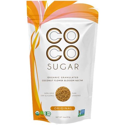 CoCo Sugar - Organic Granulated - Coconut Flower Blossom Nectar - Original - 1 LB