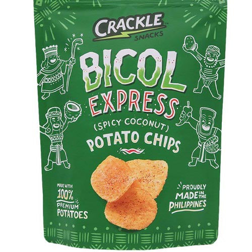 Crackle Snacks - Bicol Express (Spicy Coconut) Potato Chips - 60 G