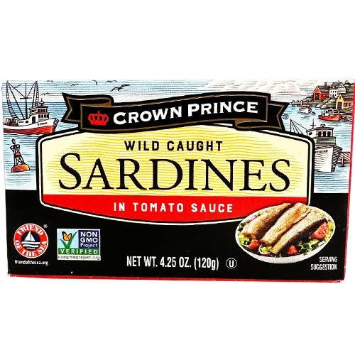 Crown Prince - Wild Caught Sardines in Tomato Sauce - 4.25 OZ