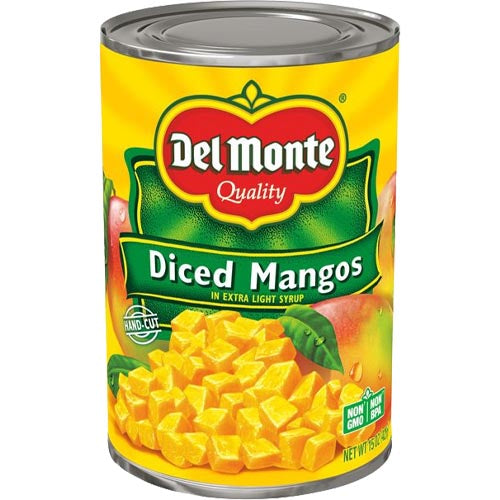 Del Monte - Diced Mangos in Extra Light Syrup - 15 OZ