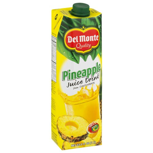 Del Monte Quality - 100% Pineapple Juice with Added Vitamin C - 1 Liter