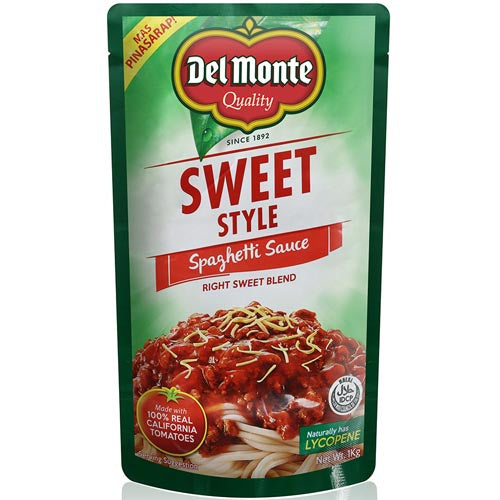 Del Monte Quality - Sweet Style Spaghetti Sauce - Right Sweet Blend - 1 KG Doypack