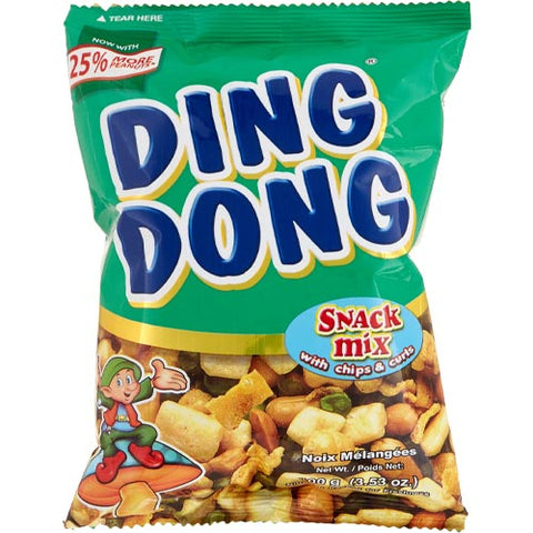 Ding Dong - Snack Mix with Chips and Curls (GREEN) - 100 G