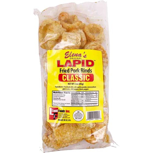 Elena's Original Lapid - Fried Pork Rinds - Classic - 85 G