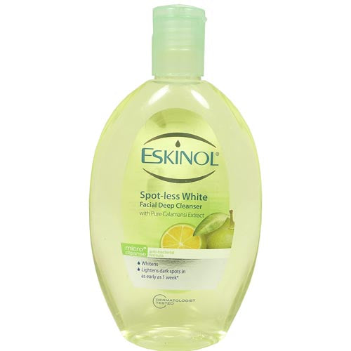 Eskinol - Spot-less White Facial Deep Cleanser with Pure Calamansi Extract - Micro Cleanse - Anti-Bacterial Formula - 225 ML