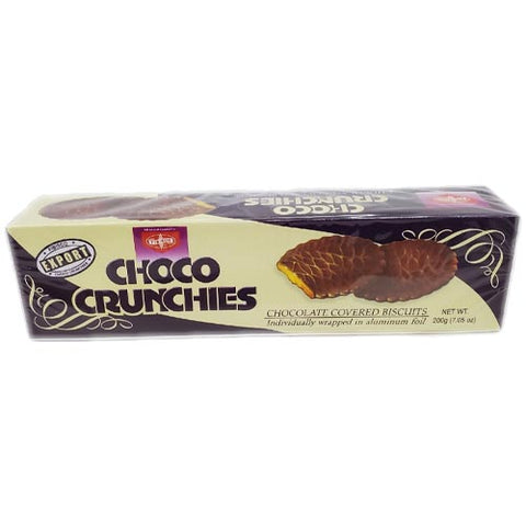 Fibisco - Choco Crunchies - Chocolate Covered Biscuits - 200 G
