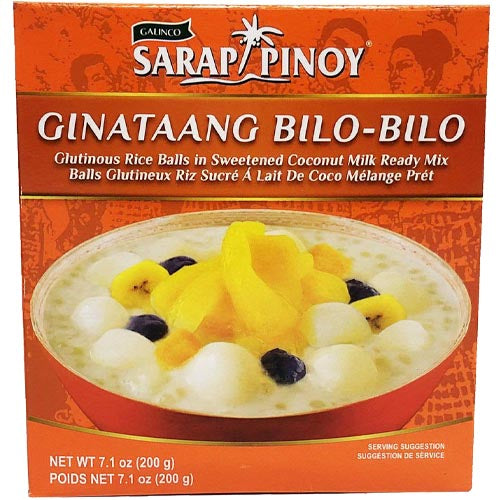 Galinco - Sarap Pinoy - Ginataang Bilo Bilo - Glutinous Rice Balls in Sweetened Coconut Milk - Ready Mix - 200 G