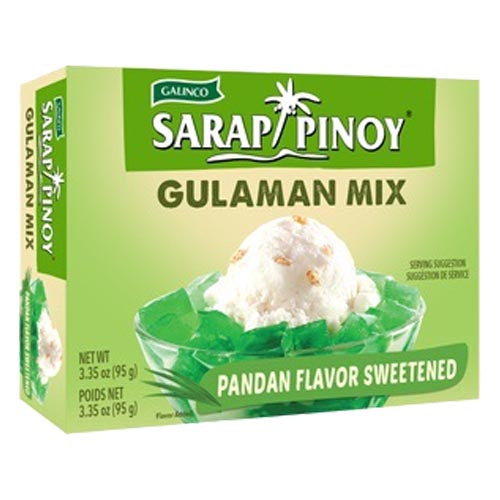 Galinco - Sarap Pinoy - Gulaman Mix - Pandan Flavor Sweetened - 95 G