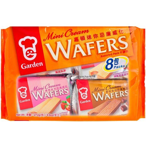 Garden - Mini Cream Wafers - Assorted - 8 Packs - 272 G