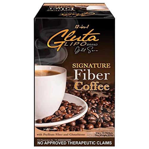 Gluta Lipo Brand - 12 in 1 Signature - Fiber Coffee - 10 Sachets - 250 G