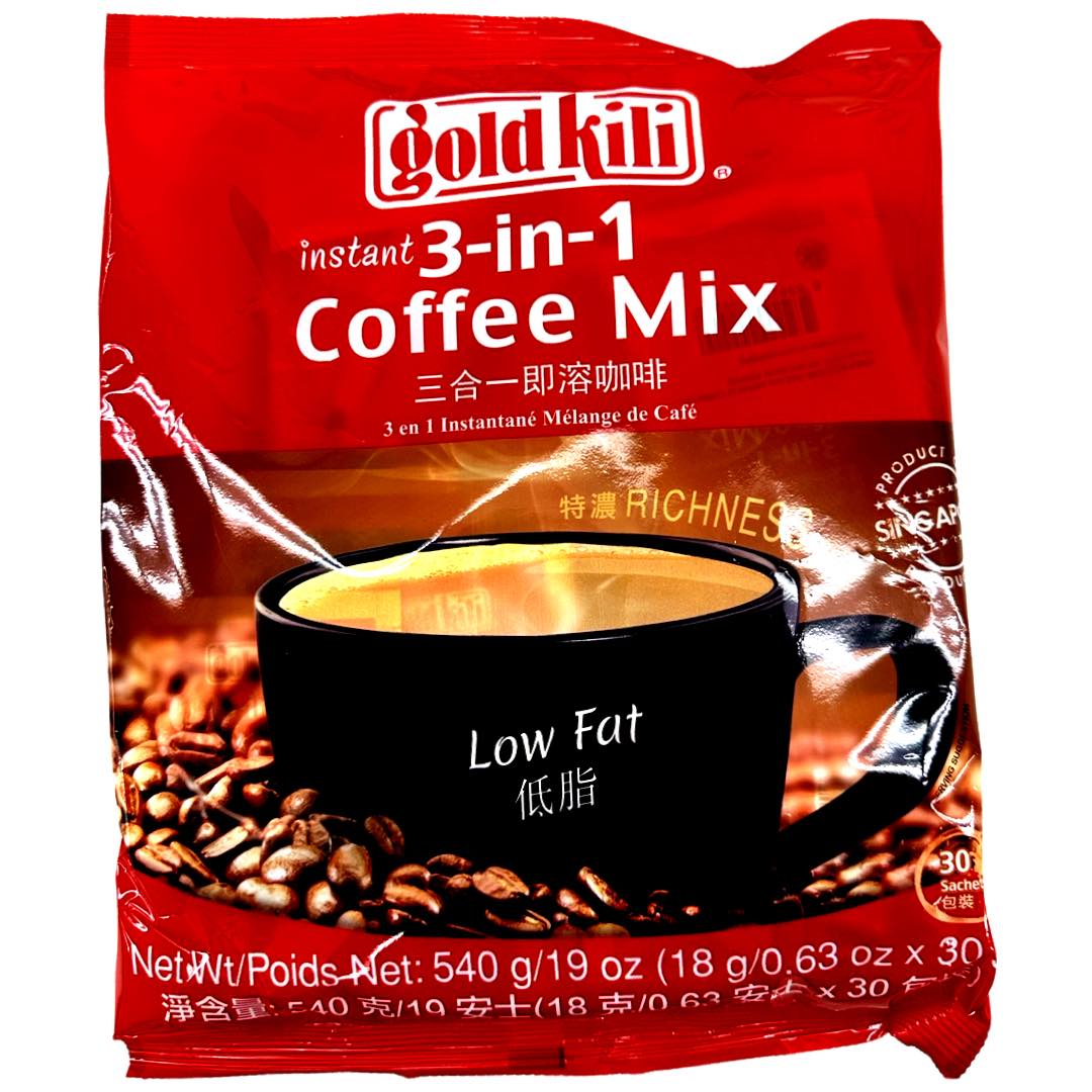 Gold Kili - Instant 3 in 1 Coffee Mix - 30 Sachet - 19 OZ