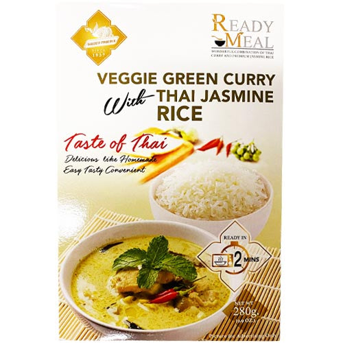 Golden Phoenix - Veggie Green Curry with Thai Jasmine Rice - Ready Meal - 280 G